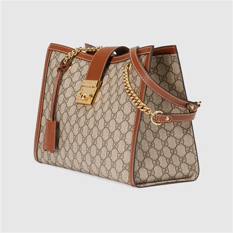 gucci padlock gg supreme canvas medium shoulder bag|Gucci ophidia clear bag.